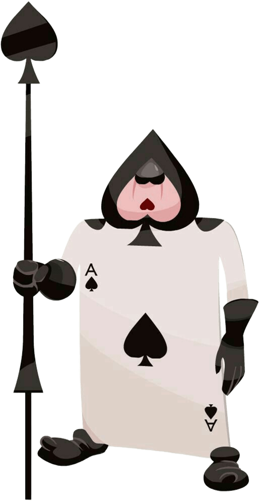 Playing Card Soldier Black
