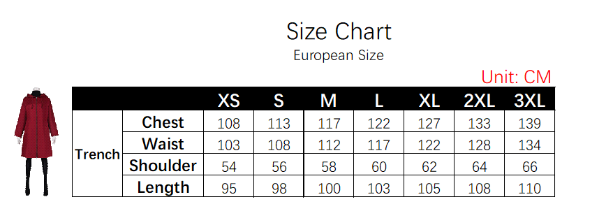 Gabby Costume size chart