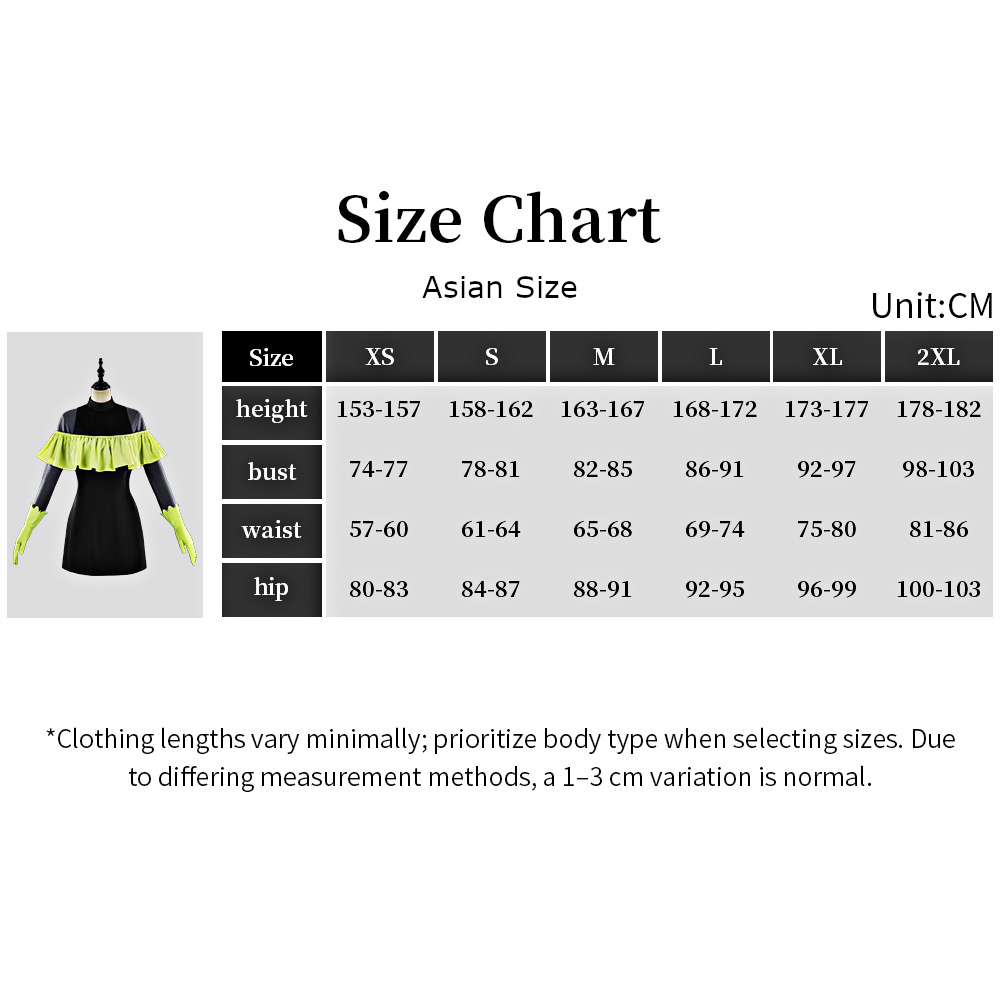 MEM-cho Costume size chart