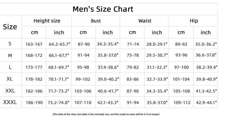 Julius Juukulius Costume size chart