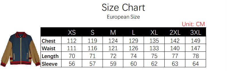 Will Byers Costume size chart