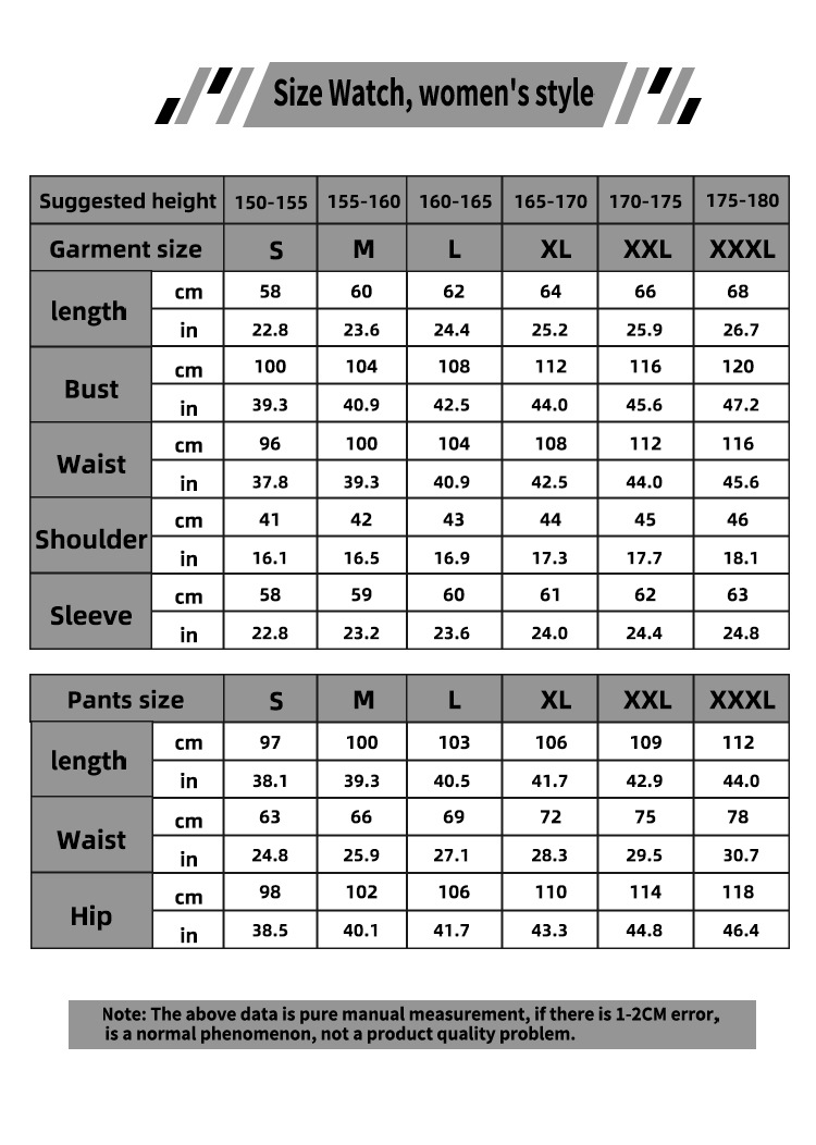 Oguri Cap Training Suit Costume size chart