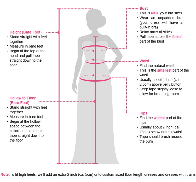 How to measure height, bust, waist, and hip for cosplay costume sizing